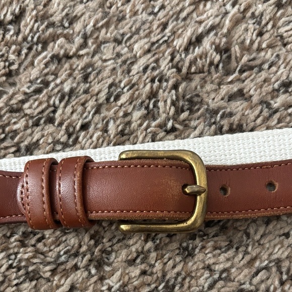 Coach white and brown vintage linen belt - Picture 2 of 5